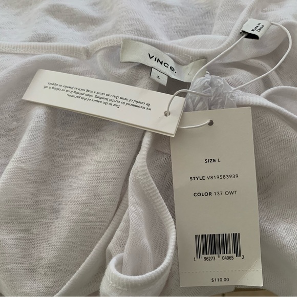 Vince Linen Double V-Neck Tank - Picture 15 of 15